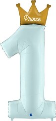 ЦИФРА 1, КОРОНА ДЛЯ ПРИНЦА, ГОЛУБОЙ