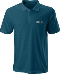 Поло теннисное Wilson Bela Stripe Polo II - blue coral