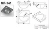 Moeff MF-141 Раковина угловая 36х36