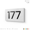 Номер на дверь 177, табличка на дверь для офиса, квартиры, кабинета, аудитории, склада, белая 120х70 мм, Айдентика Технолоджи