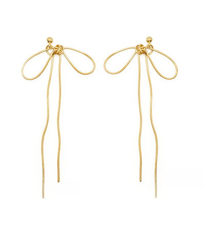 Серьги Бант gold