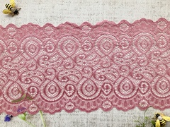 Кружево стрейч, ш. 16 см, чайная роза