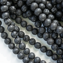 Лава вулканическая натуральная, 10,5мм, шар