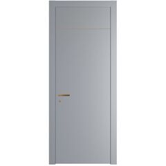 Межкомнатная дверь 42PWB смоки с латунным молдингом