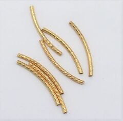 Бусина разделительная трубочка металл, d 2х30 мм