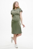 Платье для беременных и кормящих 10506 хаки
