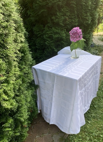 Скатерть 180x270 и 12 салфеток Palombella Marilia белые