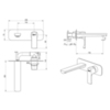Lemark Ursus LM7226BG Смеситель для раковины встраиваемый