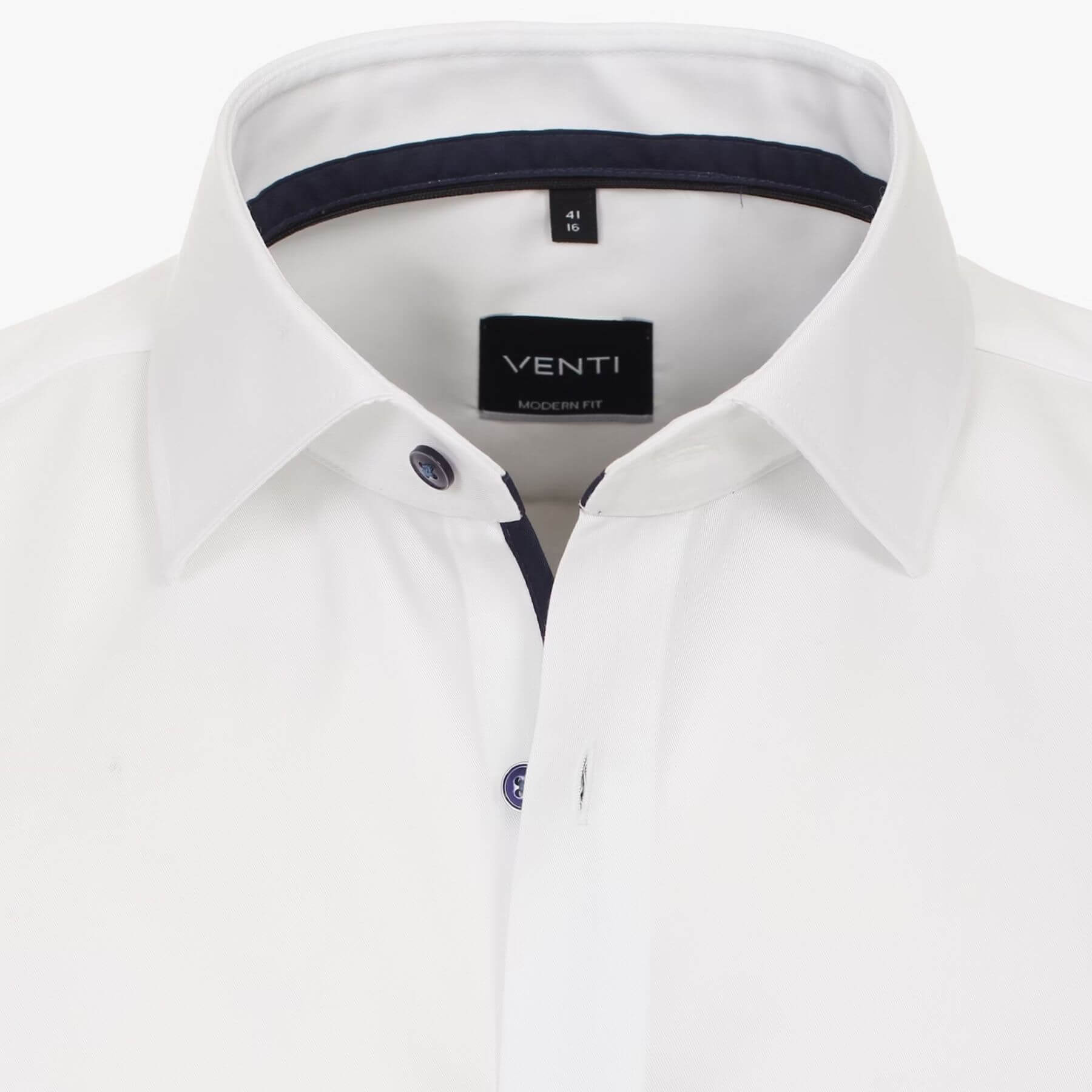 Сорочка мужская Venti Modern Fit 634079600-000 белая, короткий рукав