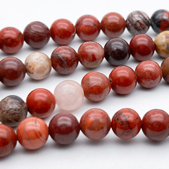 Яшма красная бусины, диаметр около 7,9-8,2 мм, цена за 23-24 шт (1/2 нити)