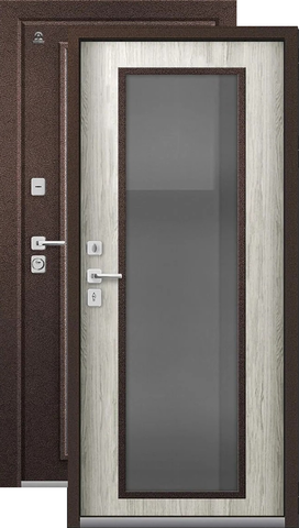 Термодверь входная Центурион Т-11 (2025), 2 замка, 1,4 мм металл, (шоколад муар+полярный дуб)