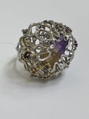 Аметрин  (кольцо из серебра)