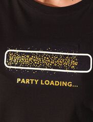 Нарядная футболка с блестящим принтом  D49.135 (131395)