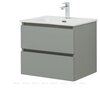 Aquanet 344771 Тумба с раковиной Вега 2.0 60 2 ящ. цв.мисти грин (раковина Flat) (344771)