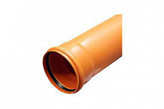 Труба 160х2000мм наружная канализационная, стенка 4.5мм, ОРАНЖЕВЫЙ, 80186