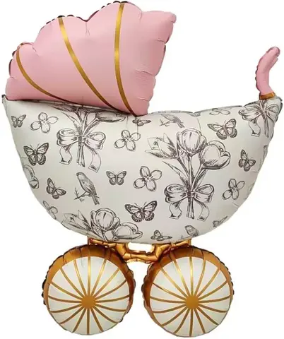 Фигура Коляска Ретро Розовый