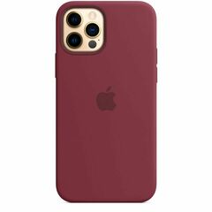 Чехол Apple силиконовый MagSafe для iPhone 12/12 Pro - Plum