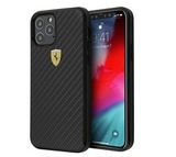 Карбоновый чехол Ferrari для iPhone 12, 12 Pro (Черный)