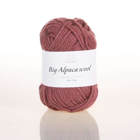 Пряжа Infinity Big Alpaca Wool 4053 темная увядшая роза