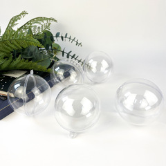 Шар разъемный, пластиковый, заготовка для декора, диаметр 8 см, прозрачный, набор 5 шт.