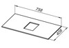 Allen Brau 1.31010.G-S Столешница  Priority 80 1.31010.G-S серый структ