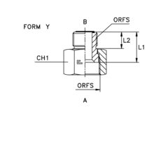 Соединение PR D20-12 ORFS 1.3/16 - ORFS 13/16 CAST