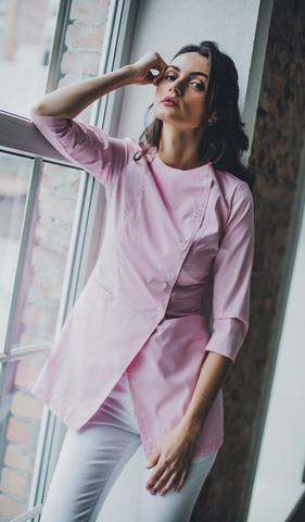 Блуза женская м272(бр) toray твил розовый503