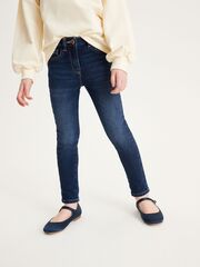 Джинсы узкие для девочки Next U86-604, Темно-синий