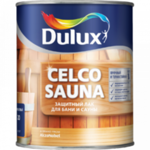 Dulux Celco Sauna Защитный полуматовый лак для саун.