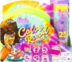 Игровой набор с куклой Барби Barbie Color Reveal с оранжевыми каштановыми волосами и 25 сюрпризами