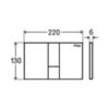 Viega 773274 Prevista Панель смыва для унитазов Visign for Style 24, пластик, матовый хром, модель 8614.1