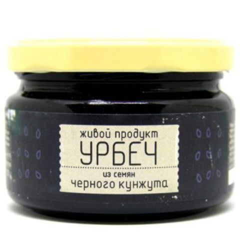 Живой продукт Урбеч из семян черного кунжута, 225 гр