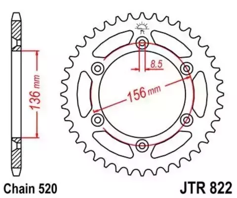 Звезда ведомая JTR822 49