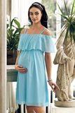 Платье для беременных 08497 голубой