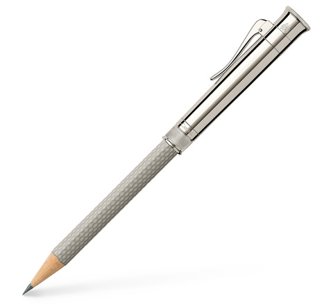 Превосходный карандаш Graf von Faber-Castell Perfect Pencil Platinum Guilloche Light Grey