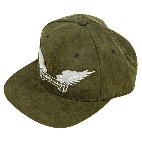 Robin&#39;s Jean | Бейсболка мужская OLIVE SUEDE CAP CAP1016-OLIVE левый бок