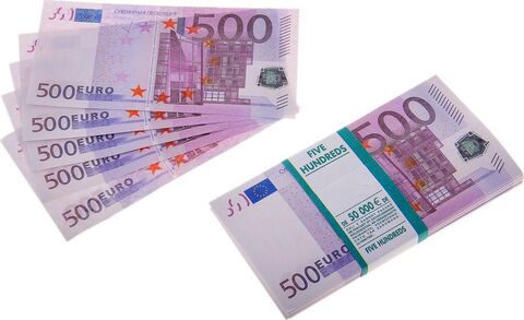 Сувенирные деньги  500 евро