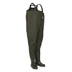 152, Сапоги совмещенные с полукомбинезоном (оливковый, р.42)