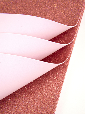 Фоамиран с глиттером, 1,5 мм, 60*70 см, Светло-розовый, 1 лист