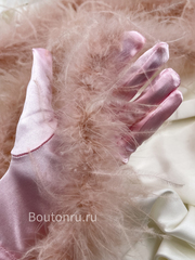 Боа страус 1 нить пыльно-розовое