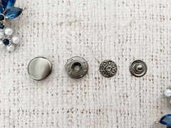 Кнопка установочная, металл, пр-во Китай, d 1,2 см, тёмный никель