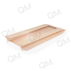 Пакет бумажный с окном и плоским V-дном 17+4*40 cм 45г/м2 бурый, 1600шт