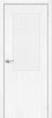 Дверь Браво-7 / Цвет Snow Melinga / Стекло Wired Glass 12,5 / Двери Браво