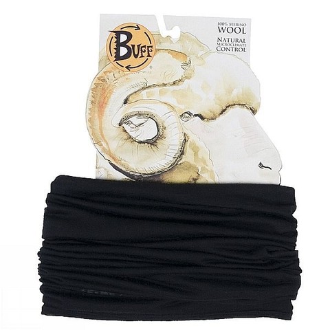 Картинка шарф-труба Buff wool lightweight Black - 2