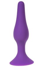 Фиолетовая силиконовая анальная пробка размера XL - 15 см. - 