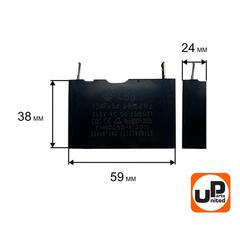 Конденсатор UNITED PARTS CBB61, 12 мкФ, 450В, клеммы (GG950/DPG1101i)