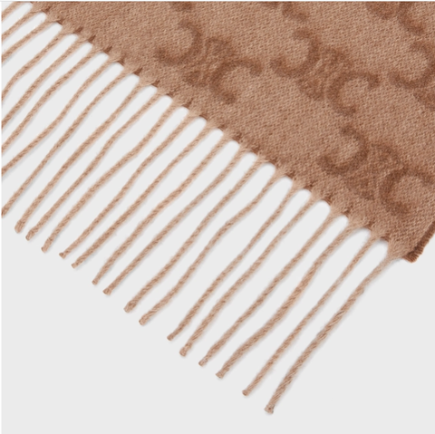 Шарф Celine из кашемира с монограммой