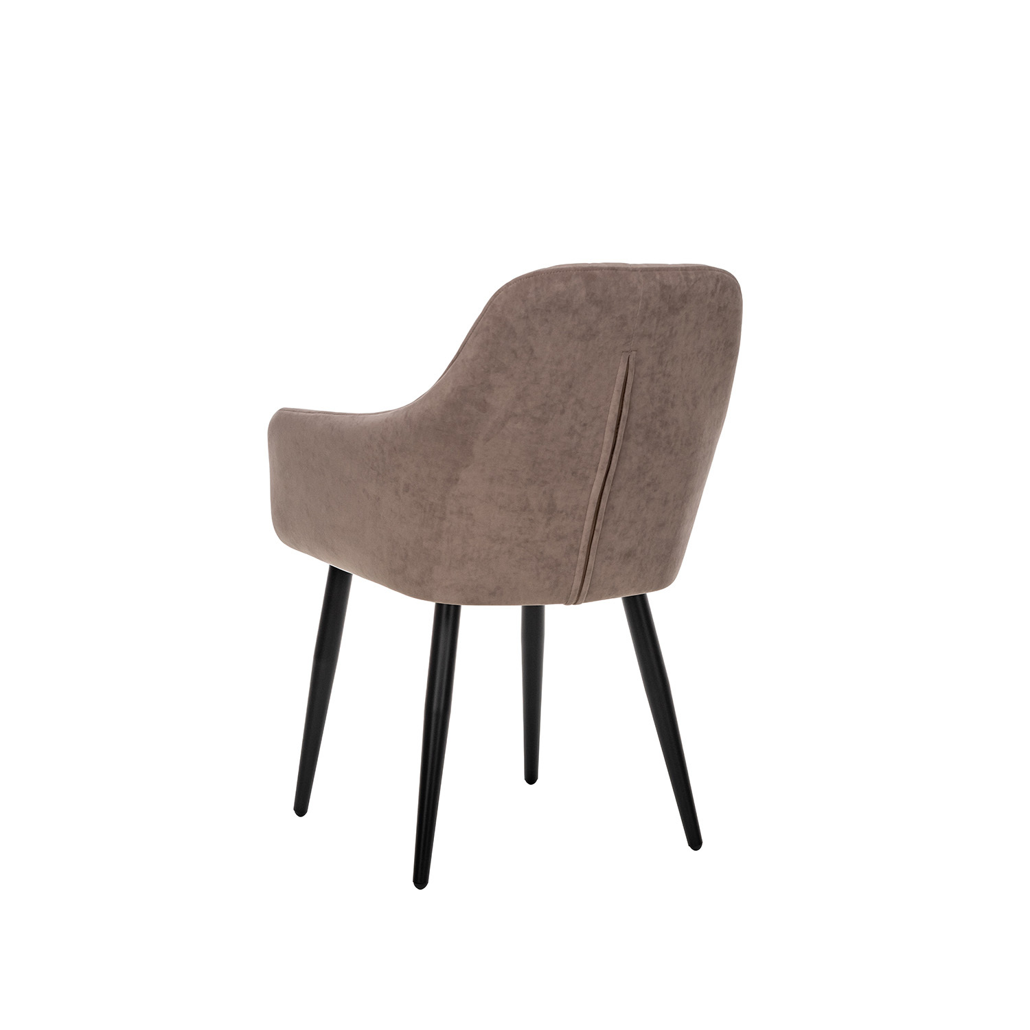 Стул с подлокотниками Leset Слим, каркас Черный, велюр Латте, фото 5