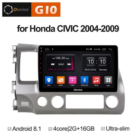 Штатная магнитола на Android 8.1 для Honda Civic 8 04-09 Ownice G10 S1647E