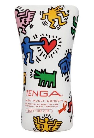 Мастурбатор-туба Keith Haring Soft Tube CUP - Tenga Keith Haring Collaboration KHC-202